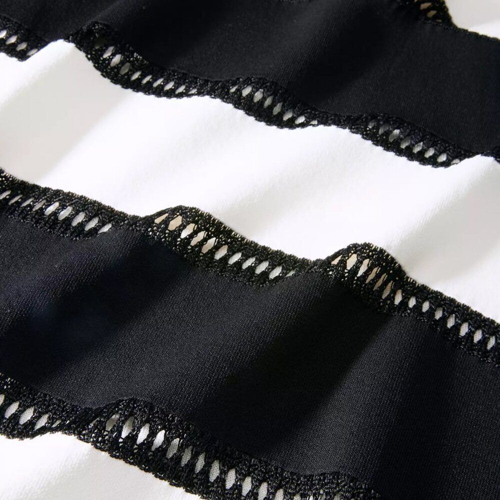 Bold Stripe Off the Shoulder Sweater Dress - Picture 3 of 3